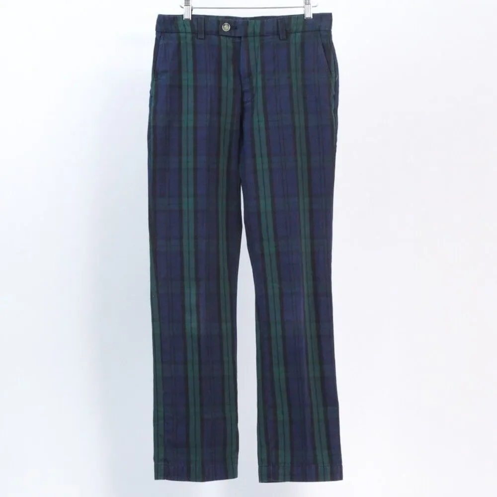 Vineyard Vines Black Watch Tartan Pants Mens 30x32 Green Navy Club Chino